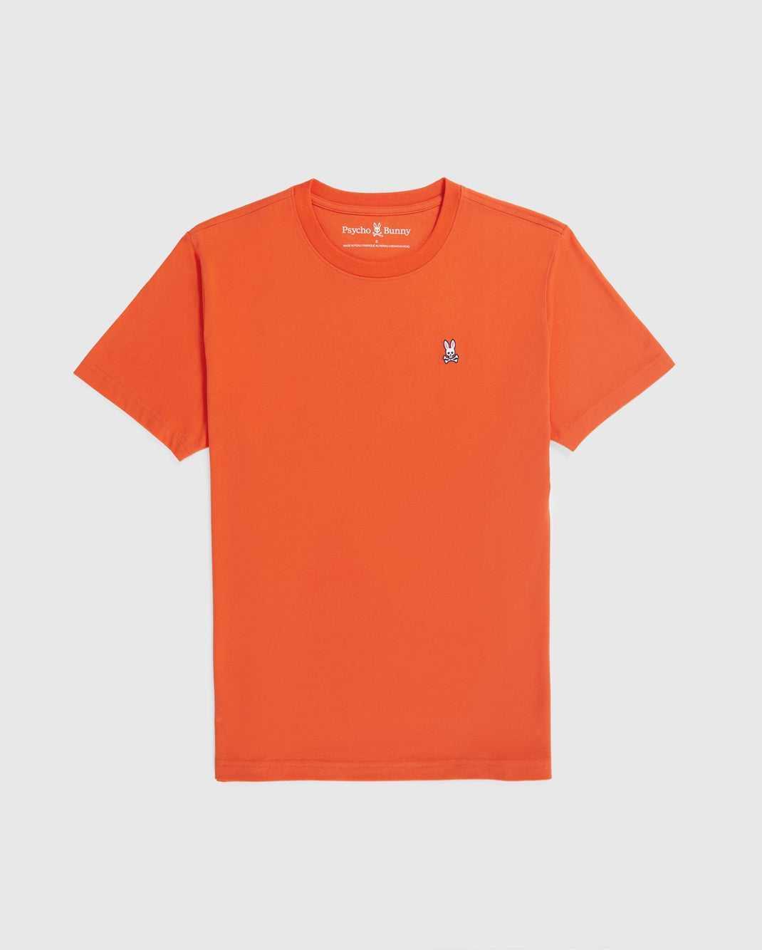 Tees Psycho Bunny Classic Crew Neck Tee Tangerine Tango Homme | HHN-12241138